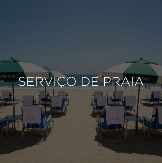 Serviço de praia em Copacabana do Othon Palace Copacabana Rio no Rio de Janeiro.