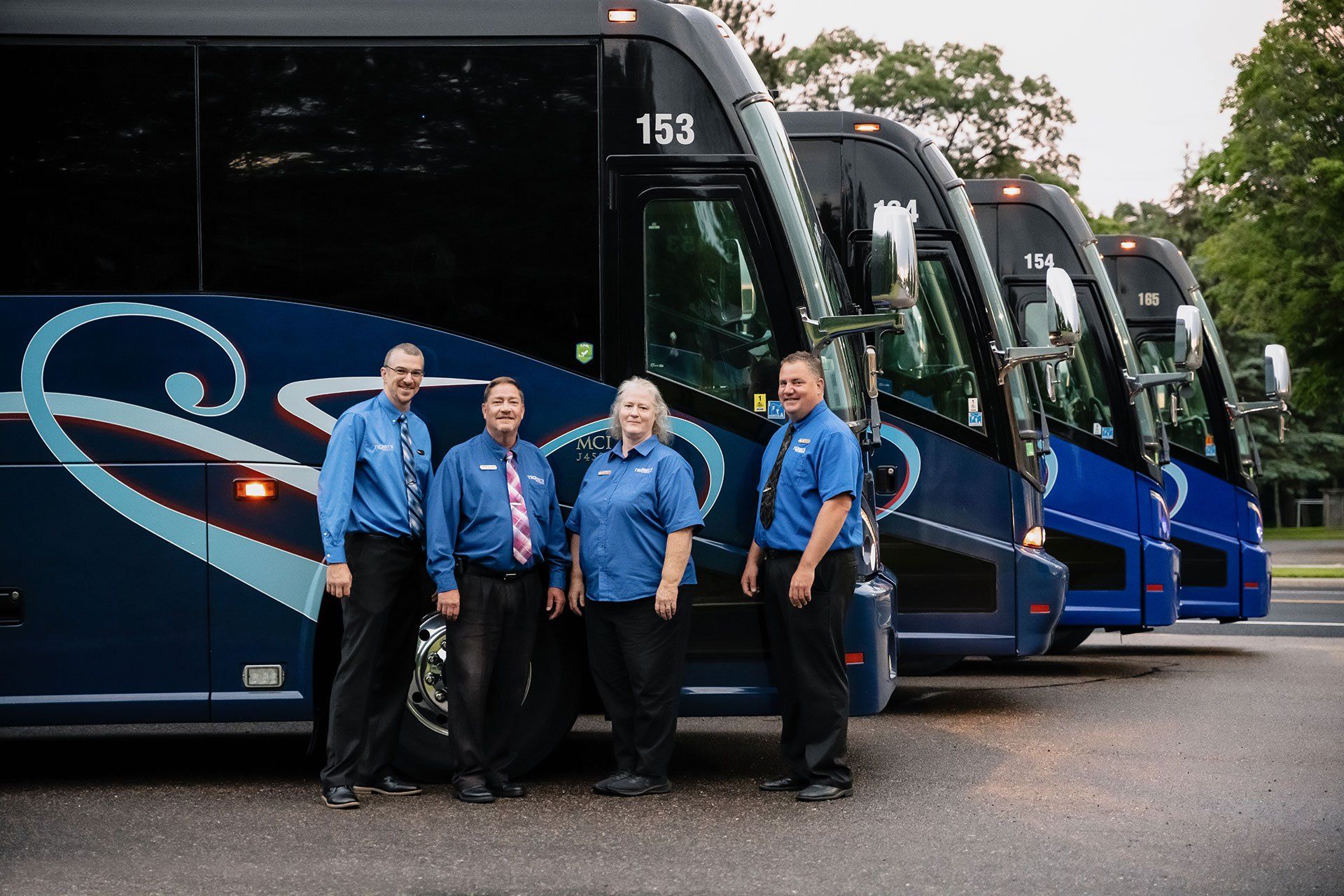 Team members of Trobec’s Bus Service Inc. provide motor coach services in Minneapolis-St. Paul
