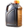Orange motor oil bottle with black handle and cap | Joe's Garage