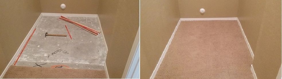 Before and after carpet installation — Tempe, AZ — McFarland and Son