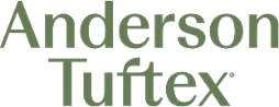Anderson Tuftex logo in olive green text on a white background