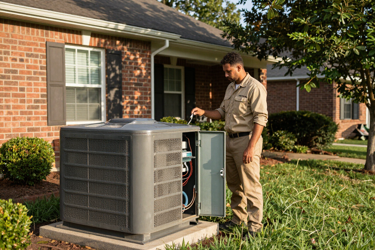 HVAC repair, installation, and maintenance services in Atlanta GA — Affordable Heating & Air Conditioning technician