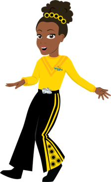 Cartoon illustration of Tsehay from The Wiggles