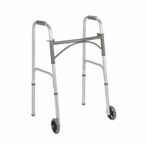 DELUXE FOLDING WALKER, TWO BUTTON