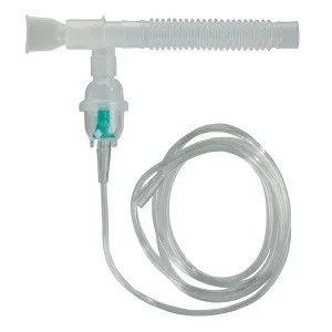 A picture of a nebulizer with a hose attached to it.