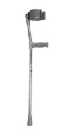 A pair of crutches on a white background.