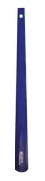 A blue vase with a hole in the middle on a white background.