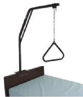 A bed with a ladder attached to it.