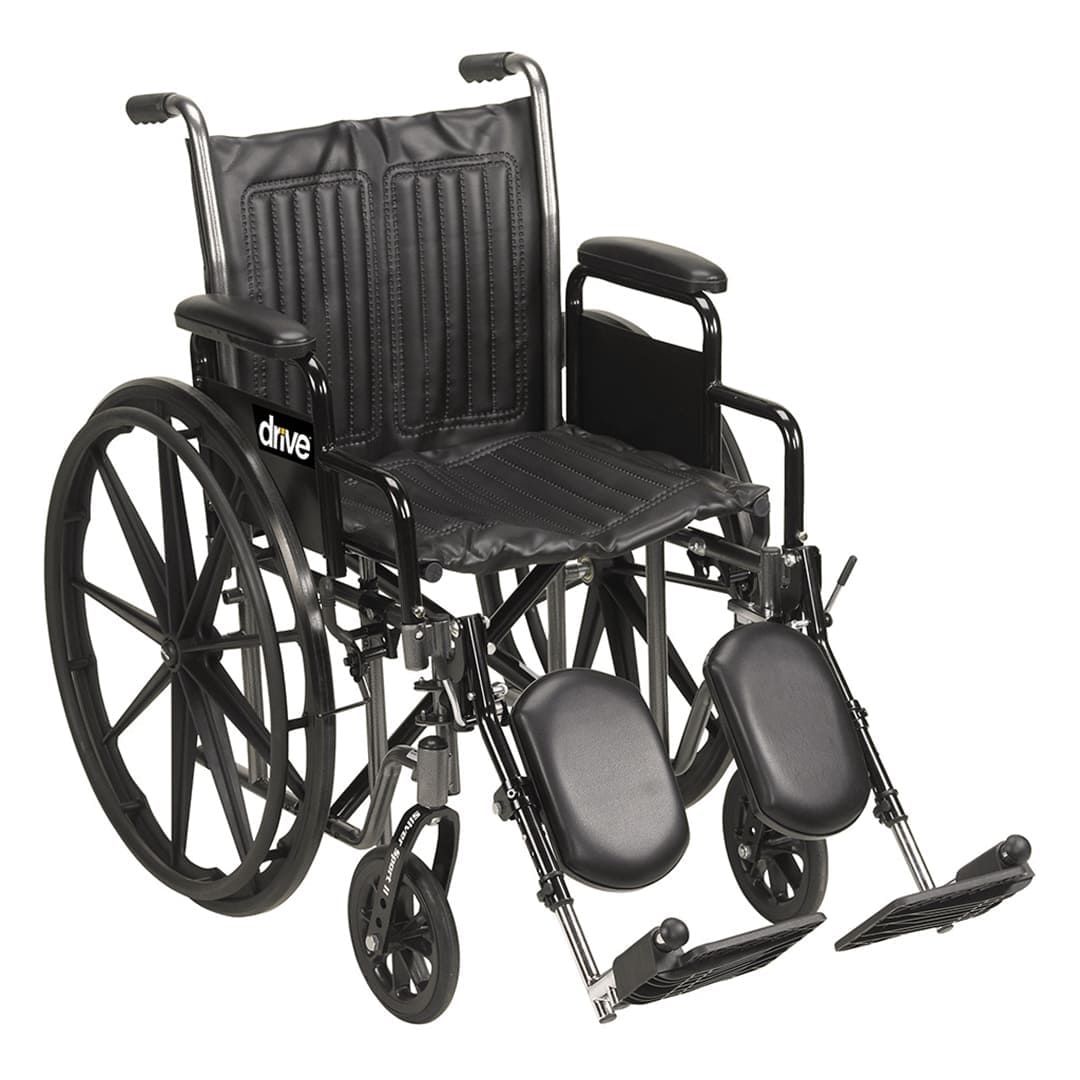 A black wheelchair with the word drive on it