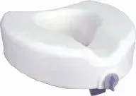 A white toilet seat cushion on a white background.