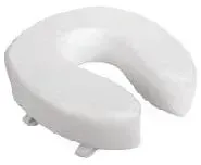 A white toilet seat cushion on a white background.