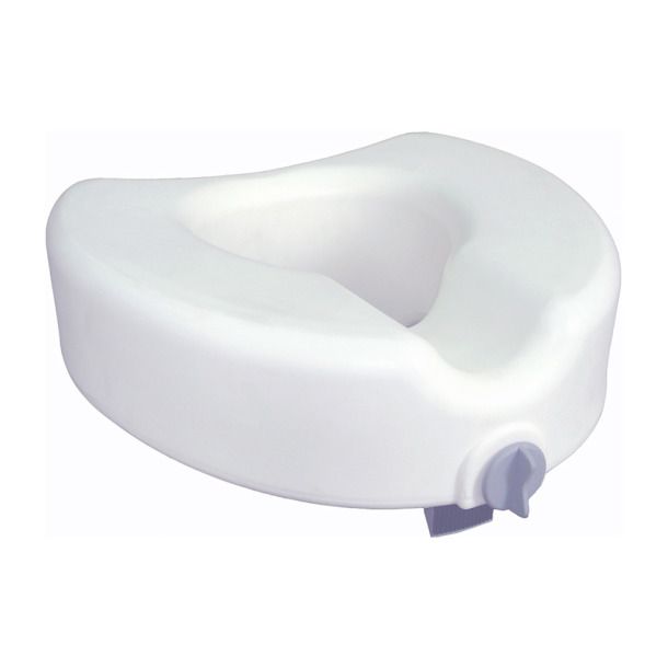 RAISED TOILET SEAT WITH LOCK (W/O ARMS)