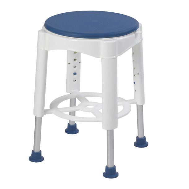 SHOWER STOOL WITH PADDED ROTATING SEAT