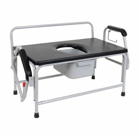 EXTRA-LARGE BARIATRIC DROP-ARM COMMODE