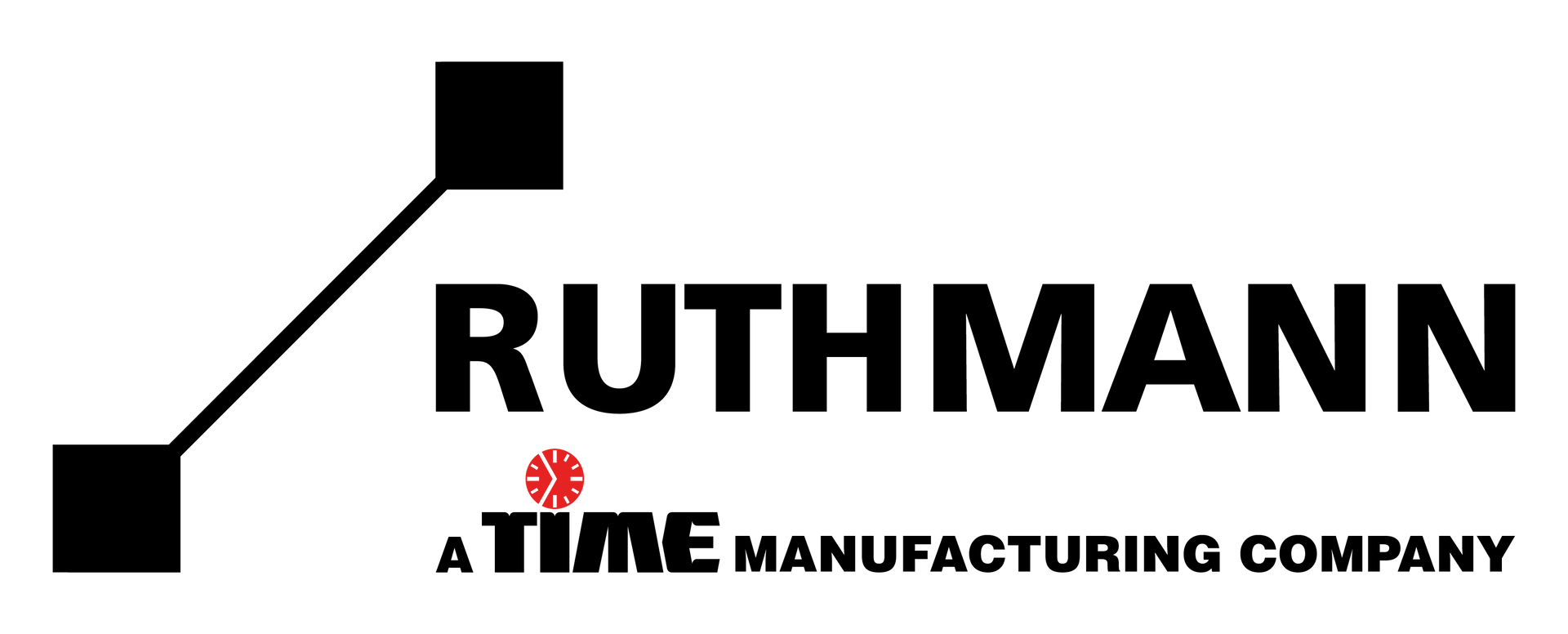 Ruthmann logo with black text and a geometric design, a TIME Manufacturing Company.