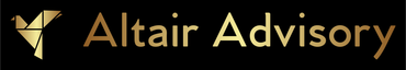 Altair Advisory logo with gold geometric icon 