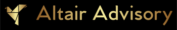 Altair Advisory logo with gold geometric icon 