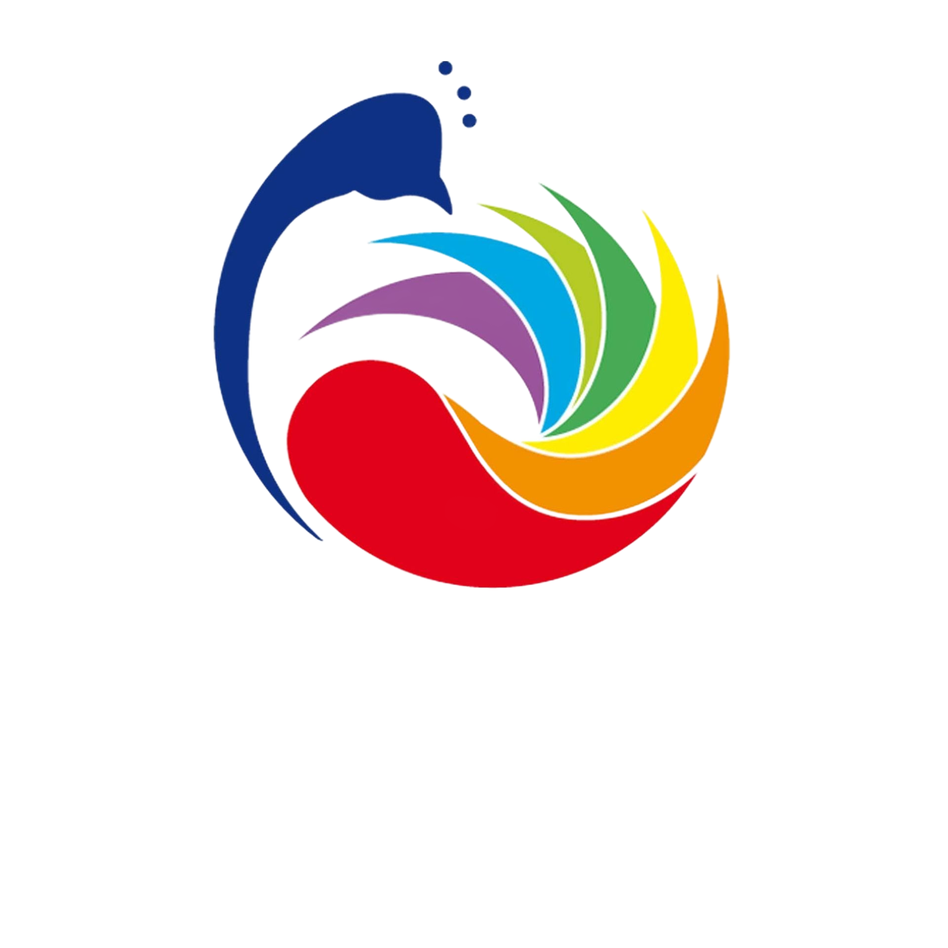 Logo EFFEGI con un vortice astratto colorato e lo slogan “e tutto si colora”