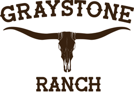 The logo for graystone ranch is brown and white on a white background.