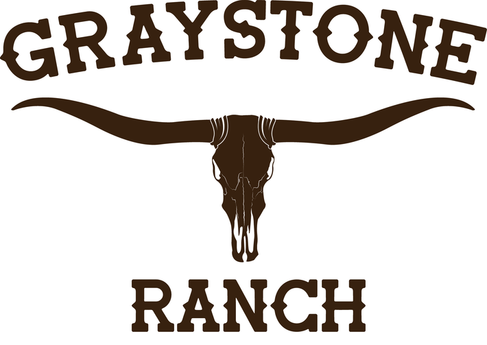 The logo for graystone ranch is brown and white on a white background.