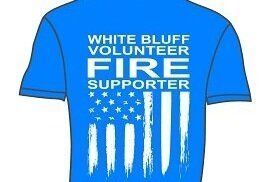 A blue t-shirt with the words