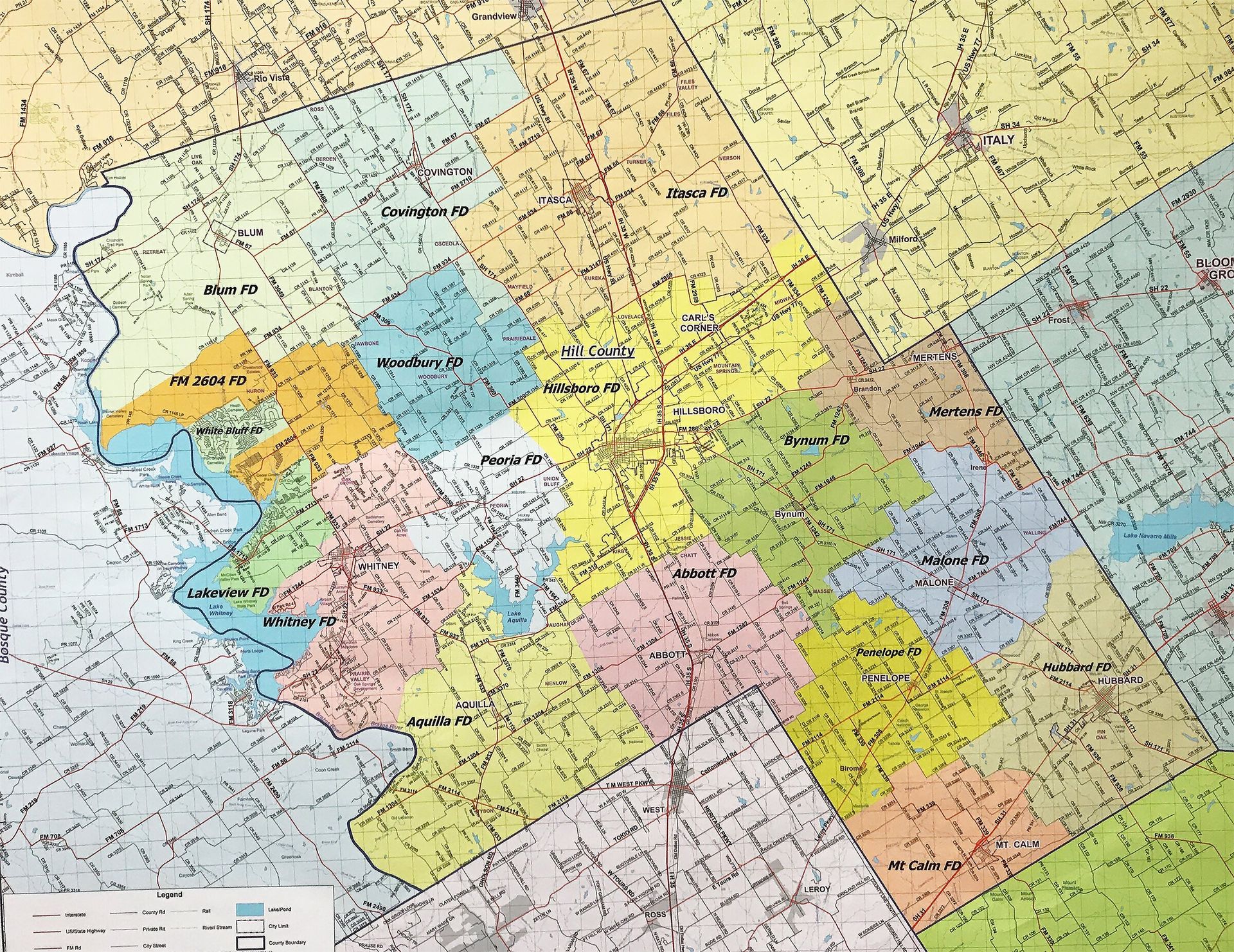 A map of the united states with many different colored areas