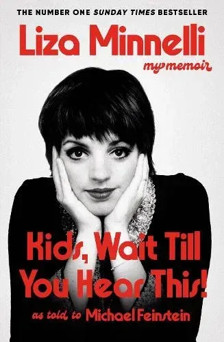 Book cover of Liza Minnelli memoir, with a black-and-white portrait and red title text.