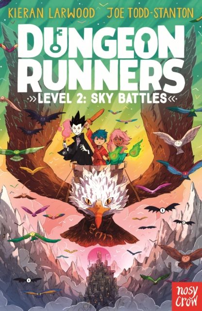 Dungeon Run: Level 2 Sky Battles cover with colorful fantasy heroes battling flying monsters in the clouds