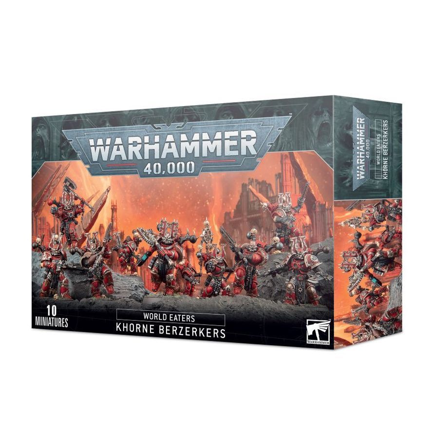 Warhammer 40,000 miniature set box with dark sci-fi artwork and armored soldiers