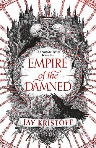Book cover for *Empire of the Damned* by Jay Kristoff, with dark gothic skull and castle artwork.