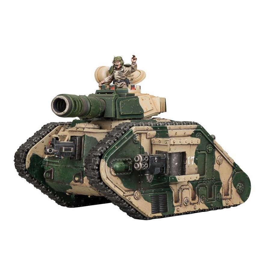 Warhammer 40,000 Leagues of Votann battle tank game box art in blue and gray tones