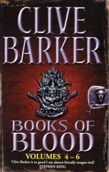 Clive Barker Books of Blood, Volumes 4–6 cover with dark red background and skull emblem