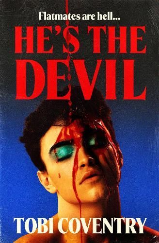 Book cover with a blue-faced person, red blood, and title “He’s the Devil” by Tobi Coventry