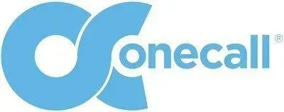 The logo for onecall is blue and white on a white background.