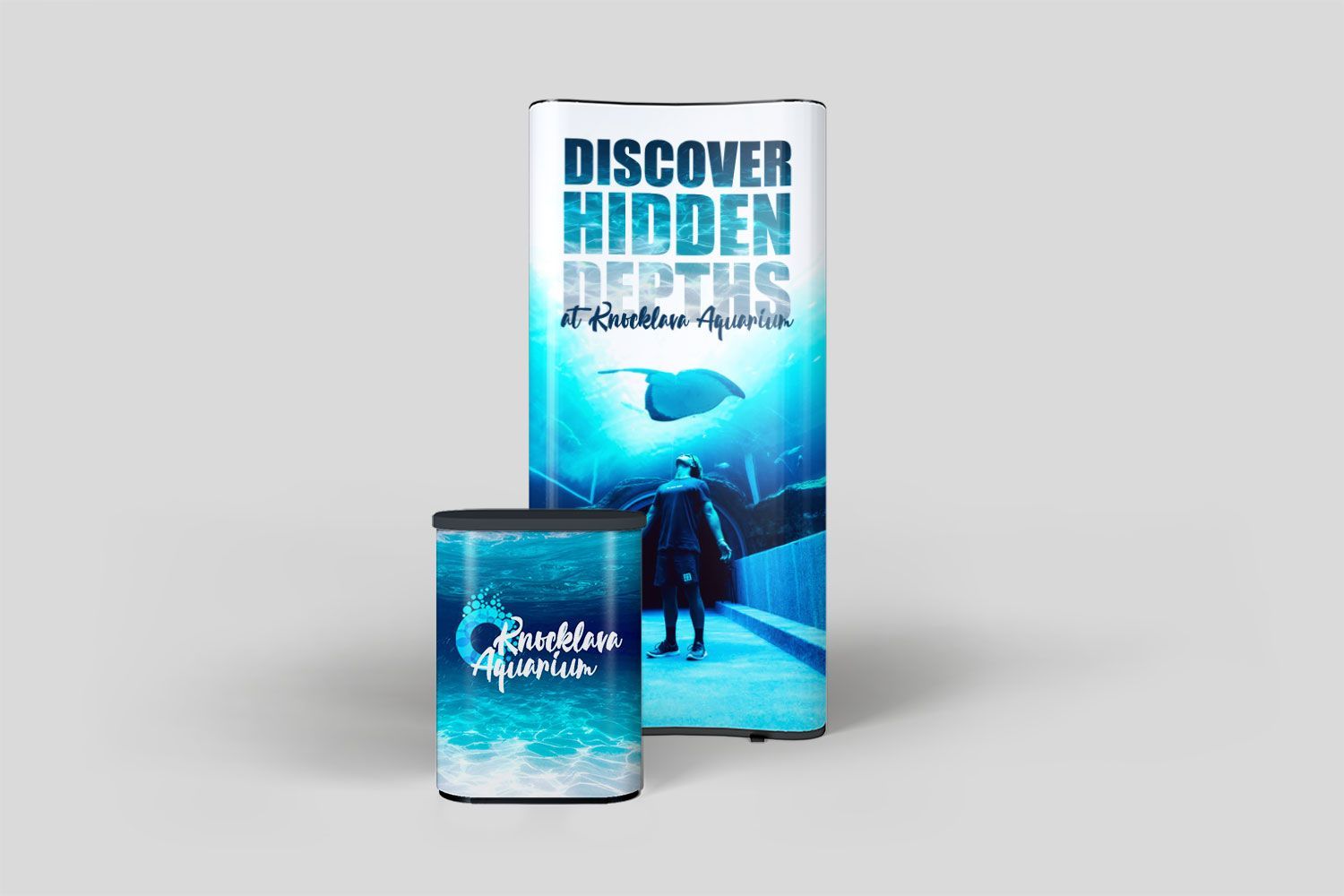 A mockup of a banner that says `` discover hidden depths ''