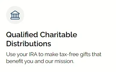Qualified, charitable distributions 