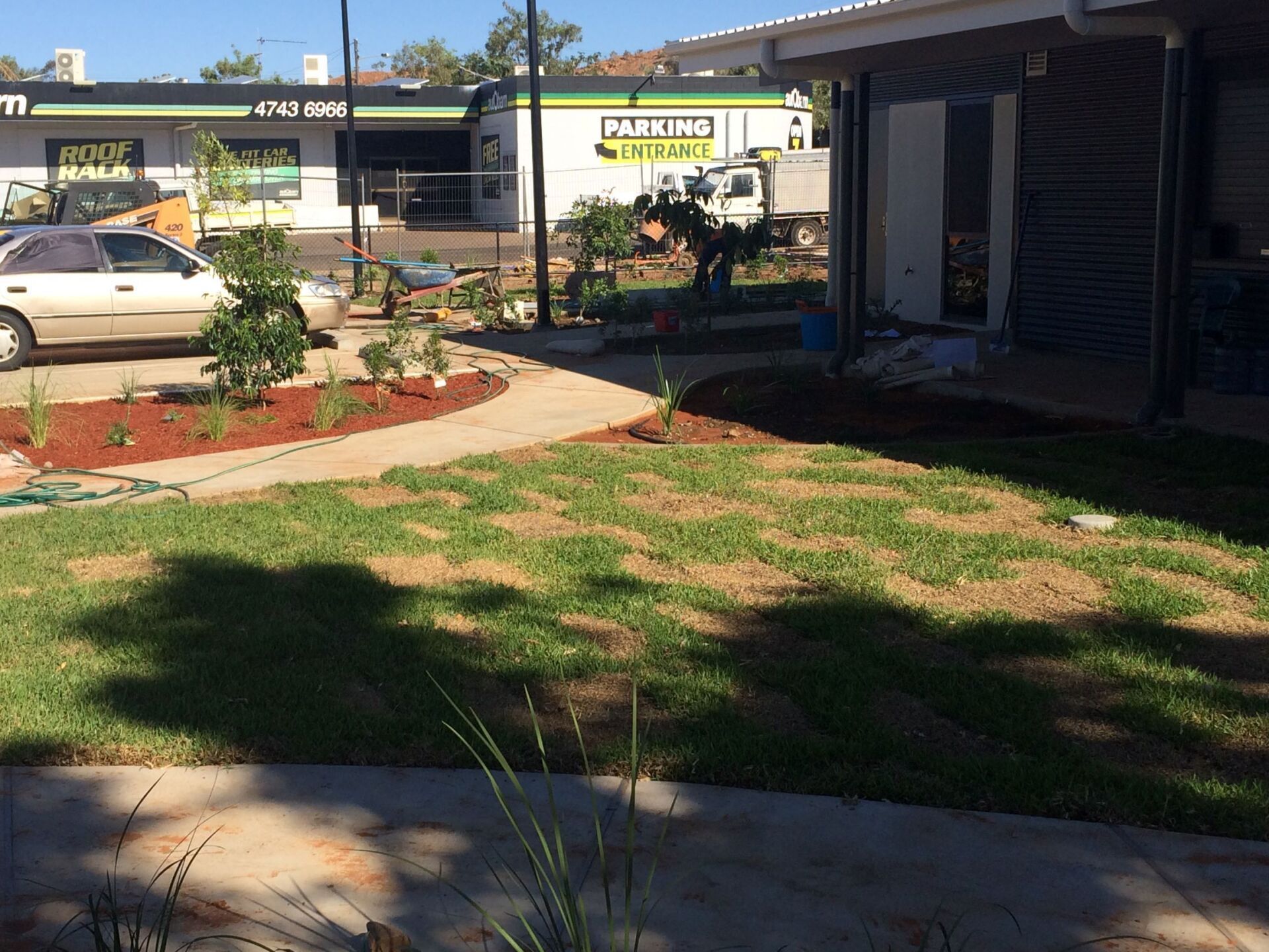 Lawn With Landscaping and Walkway in Front of a Building— Lamont Civil Services Pty Ltd In Townview, QLD