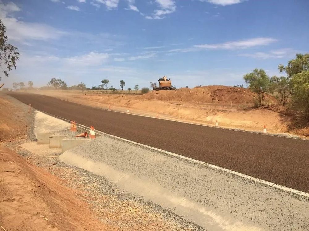 New Road With Gravel and Dirt, Construction Zone — Lamont Civil Services Pty Ltd In Townview, QLD