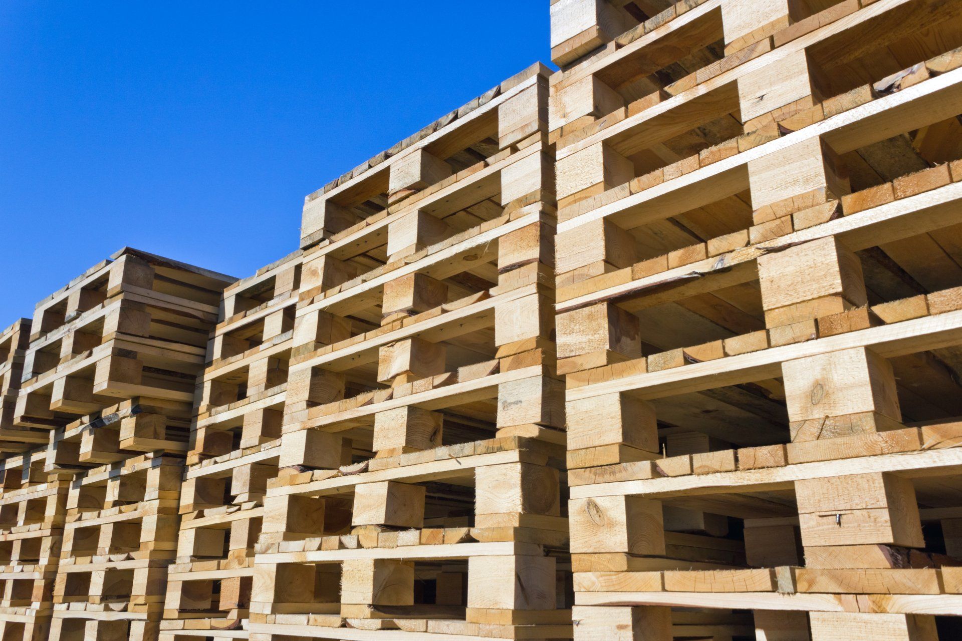 Stack of wooden pallets