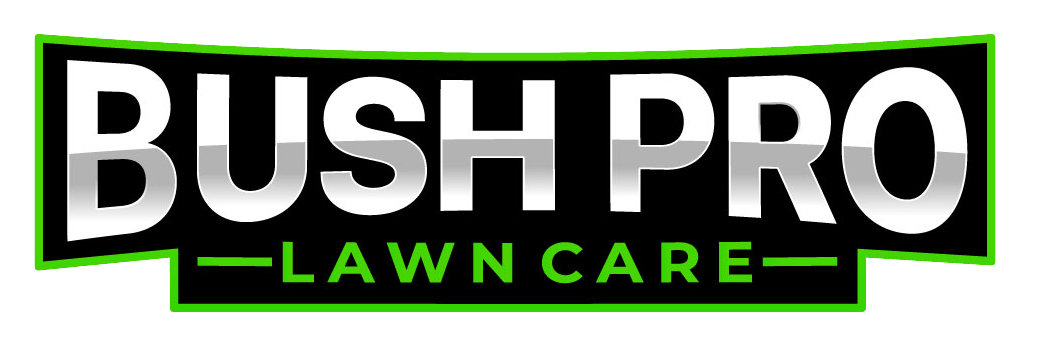 Bush pro lawn care logo on a white background