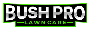 Bush pro lawn care logo on a white background