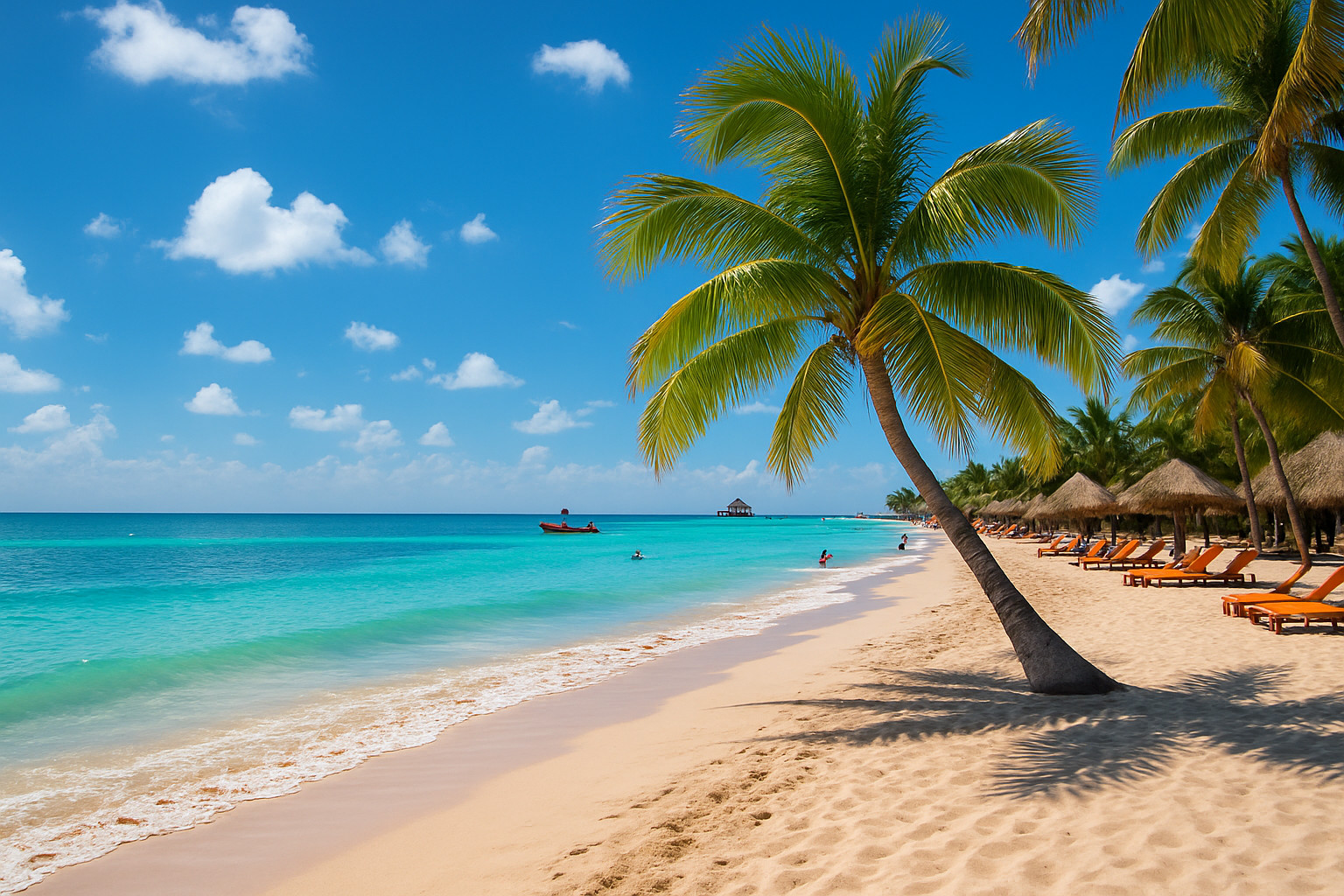 Playa del Carmen shoreline with gentle waves and soft sand