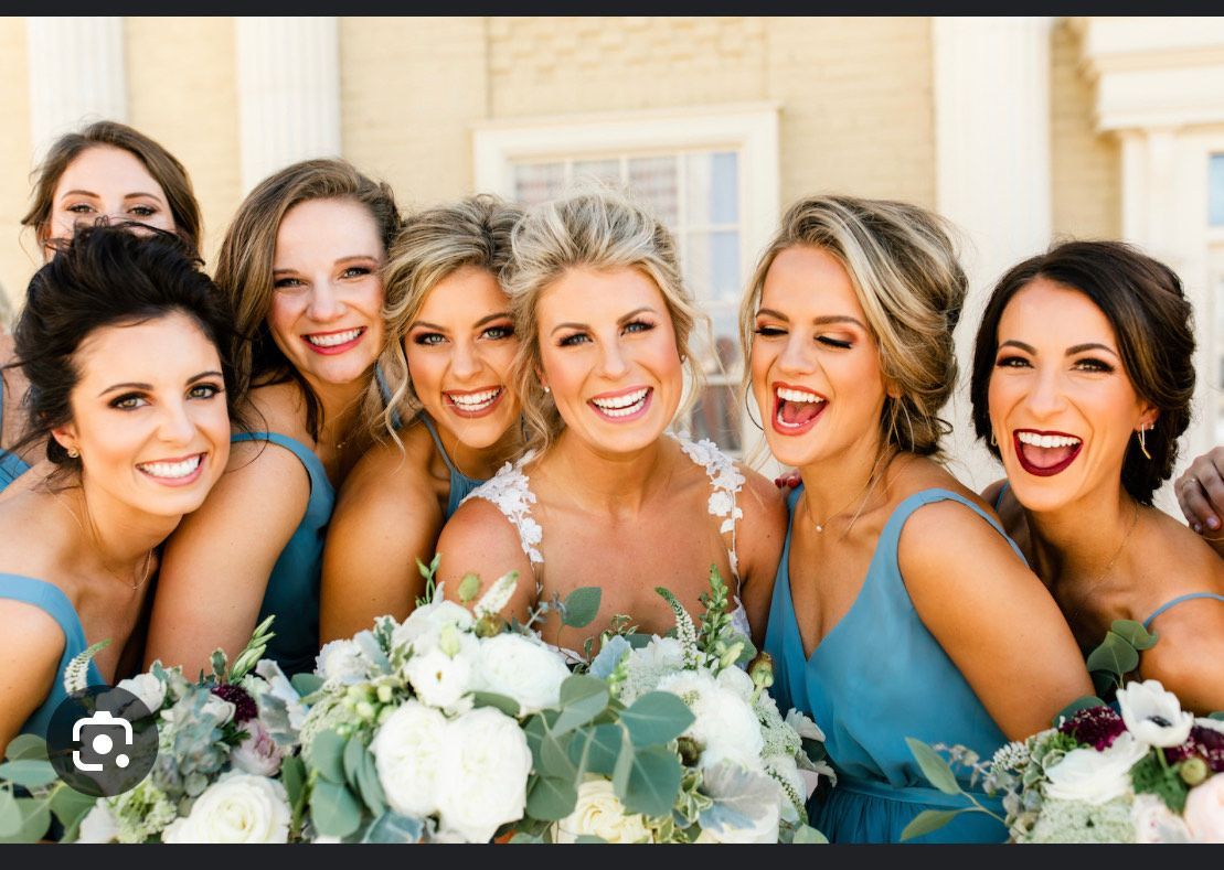 Bride and Her Bridesmaids