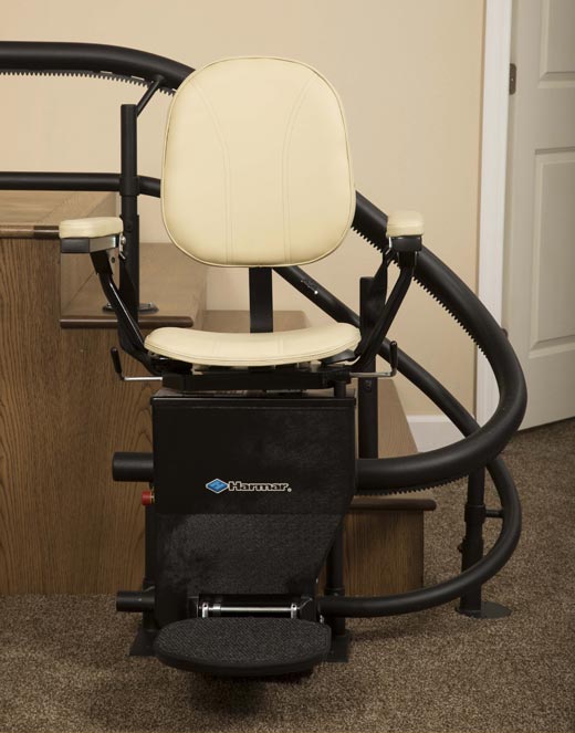 Newly Installed Harmar Indoor Curve Stair Lifts