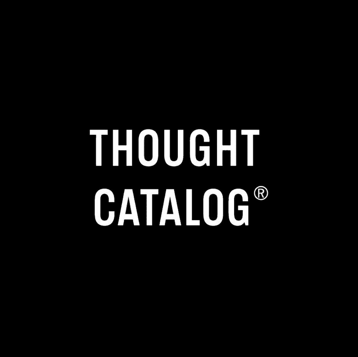 Thought Catalog logo in white text on a black background