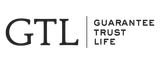 The logo for gtl guarantee trust life is black and white.