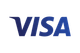 VISA-logotypen i blått.
