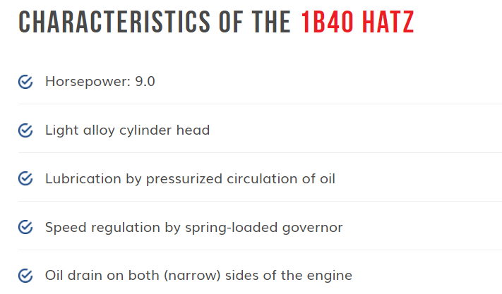 1B40 HATZ Characteristics — Melbourne, VIC — Renseal 1B40 HATZ Characteristics — Melbourne, VIC — Renseal