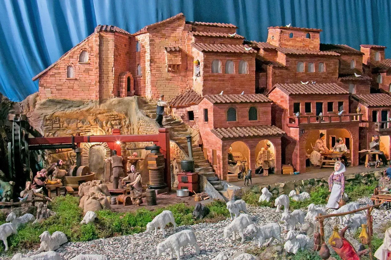 Il presepe meccanico allestito nell'ex oratorio della SS. Annunziata.