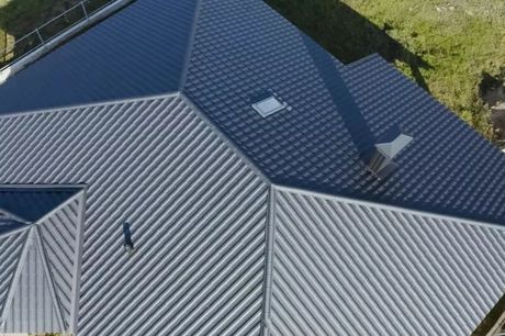 metal roof from top